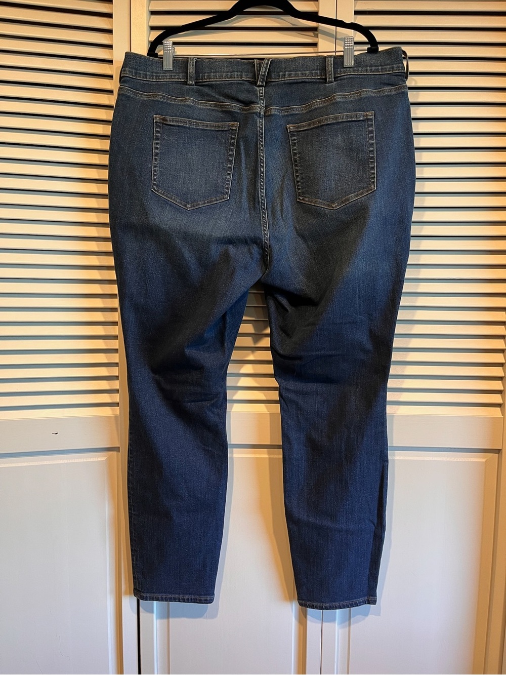 J. Jill Dark Blue Cropped Straight-Leg Jeans